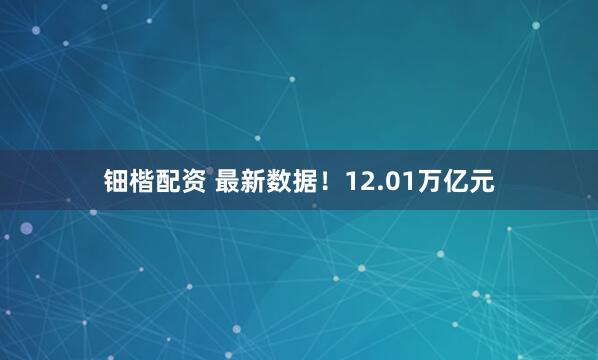 钿楷配资 最新数据！12.01万亿元